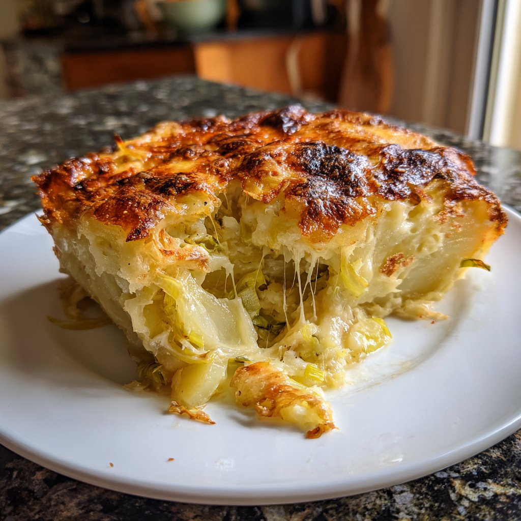 Kartoffelgratin mit Lauch