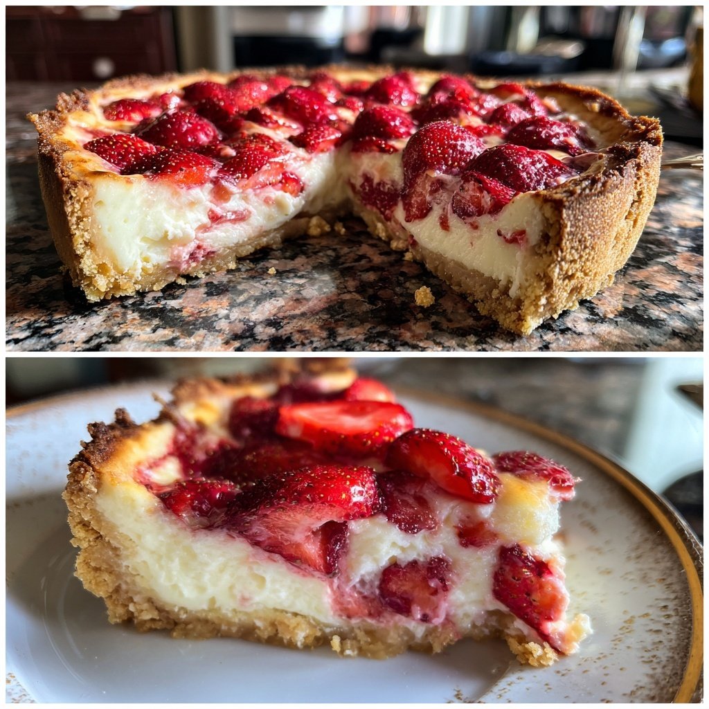 Erdbeerkuchen Mit Quarkfüllung