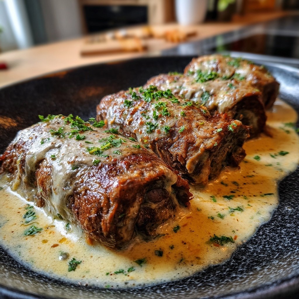 Hausmannskost Rinderrouladen mit Rahmsoße