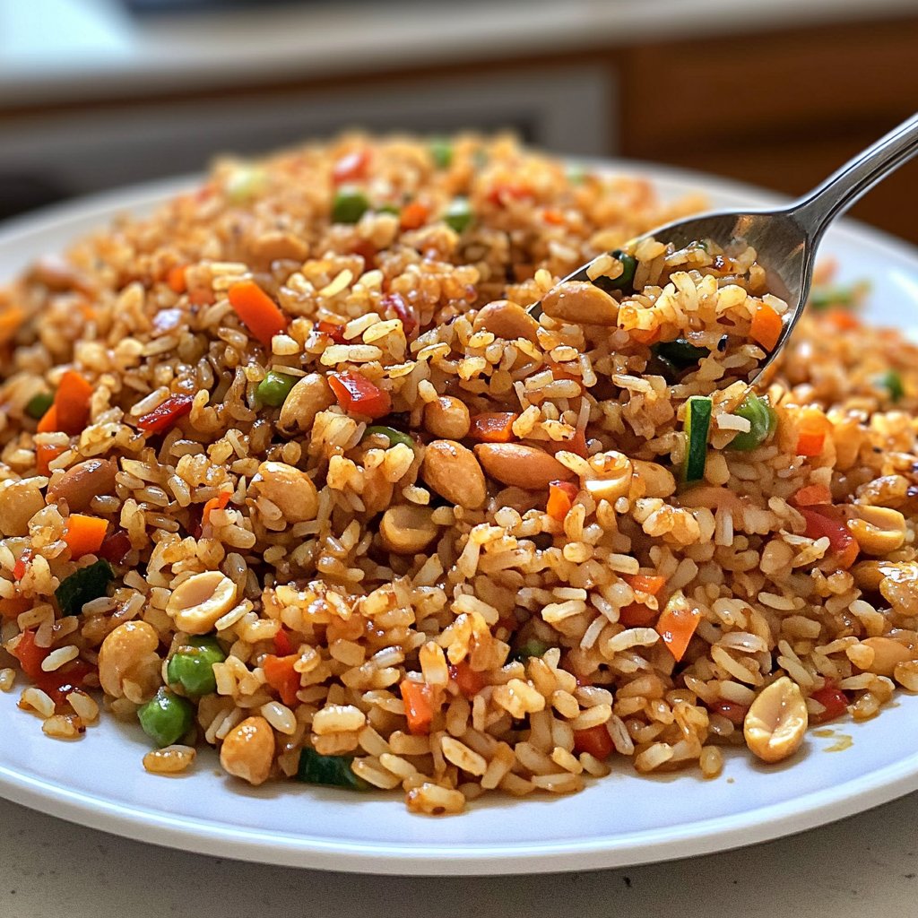 Gebratener Reis mit Erdnüssen