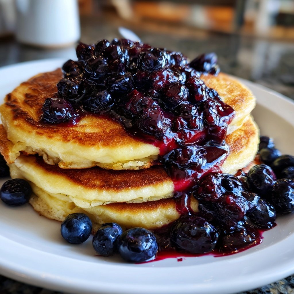 Pfannkuchen mit Heidelbeeren