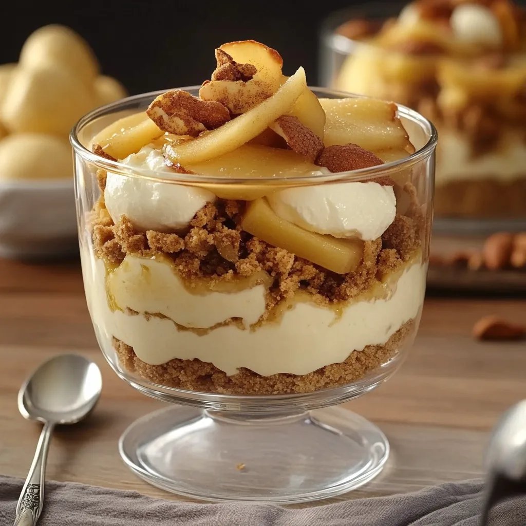 Spekulatius-Apfel-Cheesecake Dessert im Glas