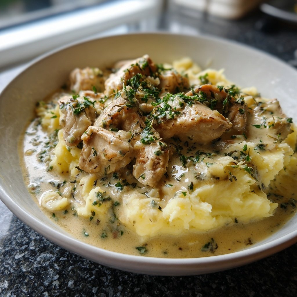 Hausmannskost Cremiges Hähnchen mit Kartoffelpüree