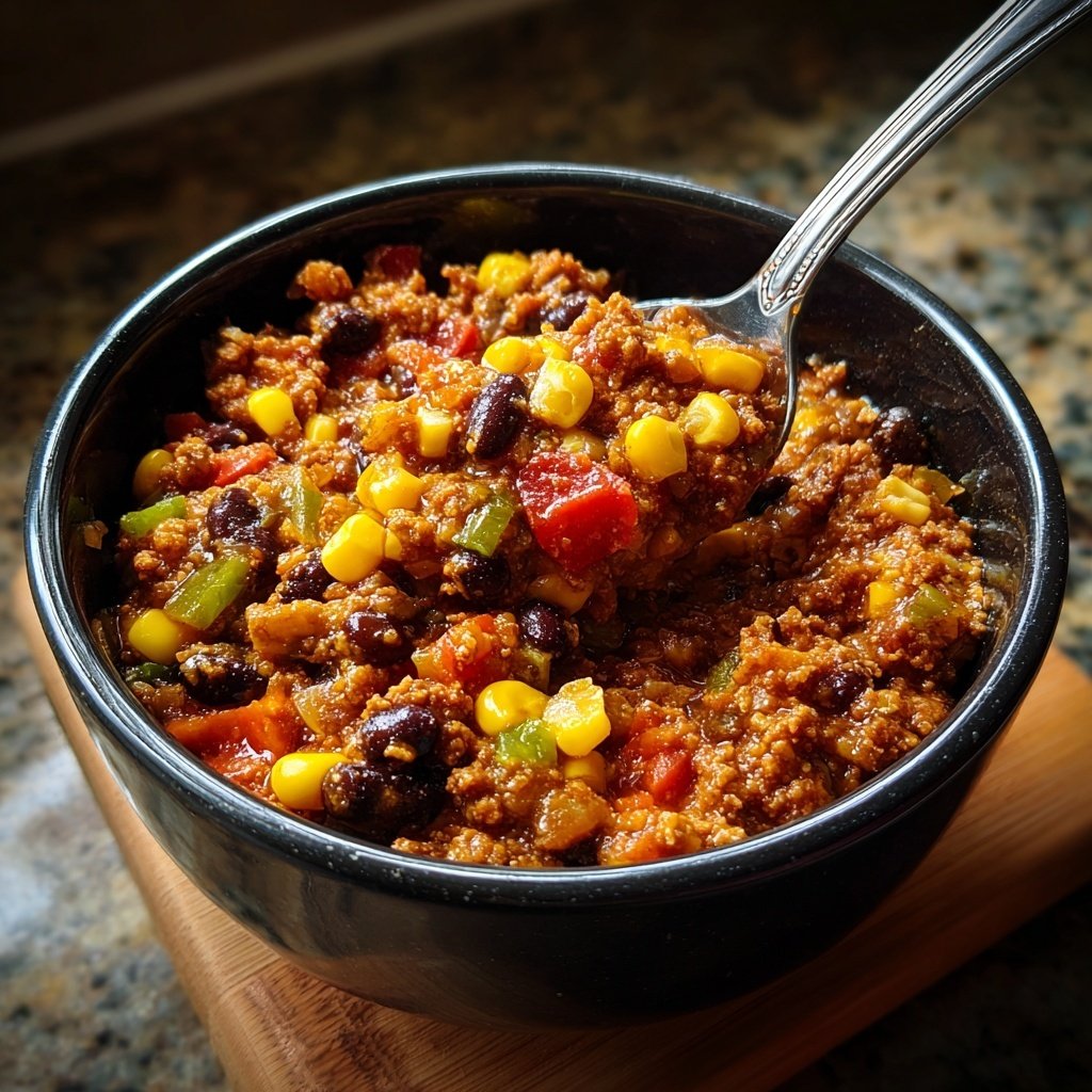 Chili sin Carne mit Mais