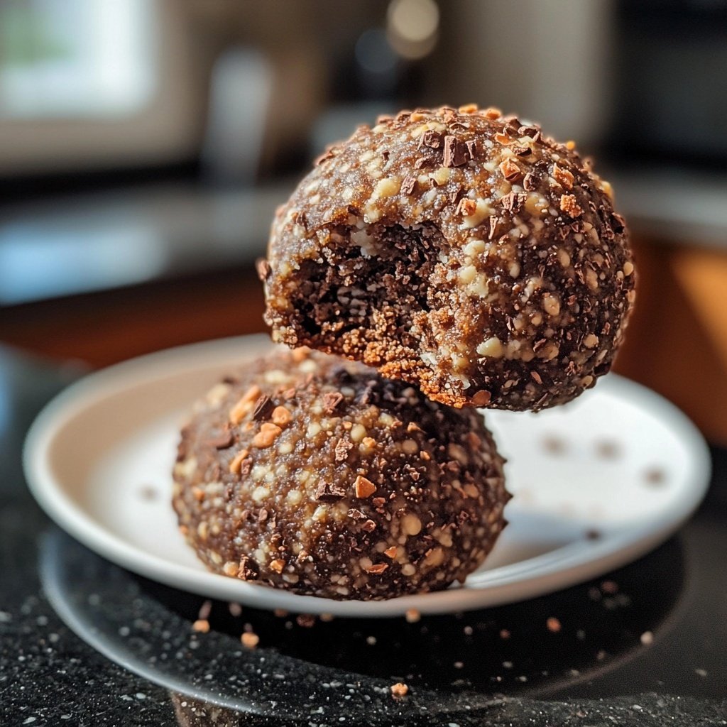 Protein Bällchen mit Kakao Nibs