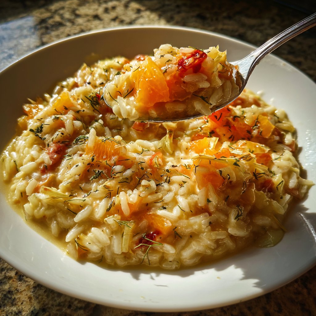 Risotto mit Fenchel und Orange